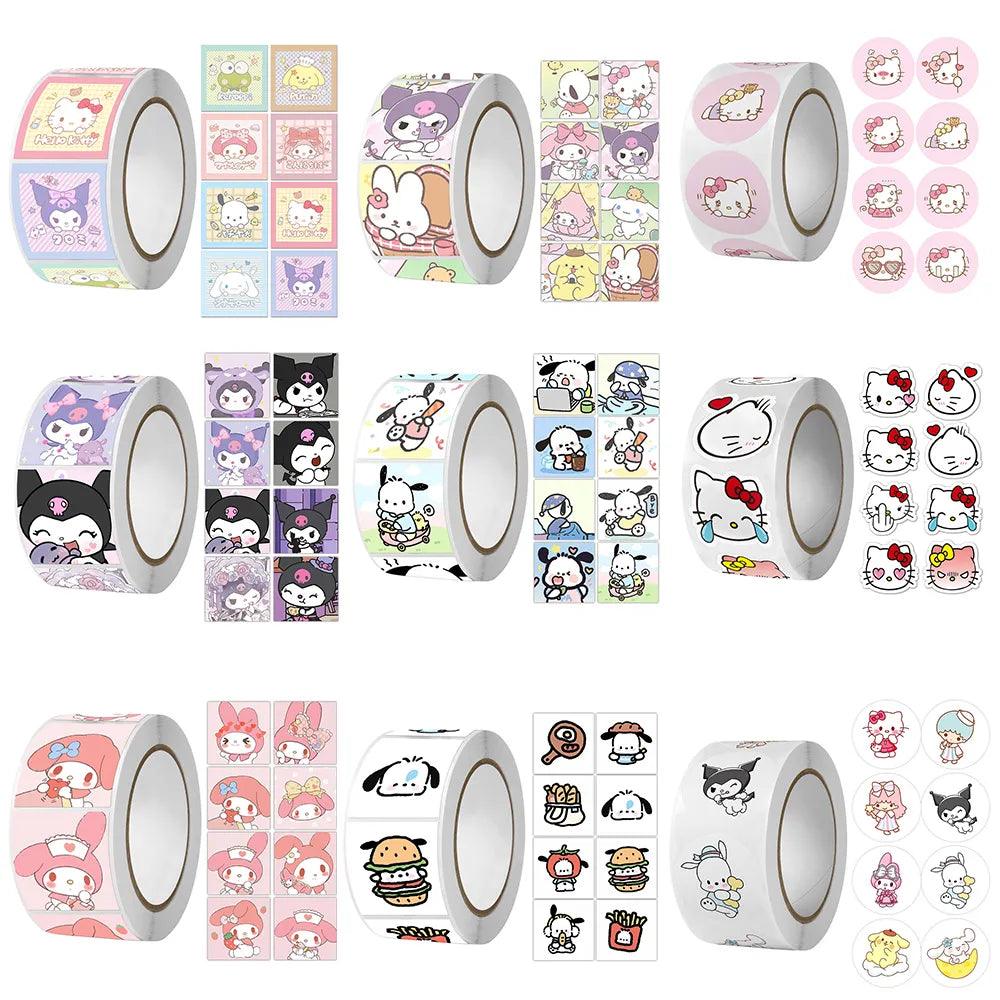 Sanrio Kawaii Sticker Set with Hello Kitty and Friends  ourlum.com   