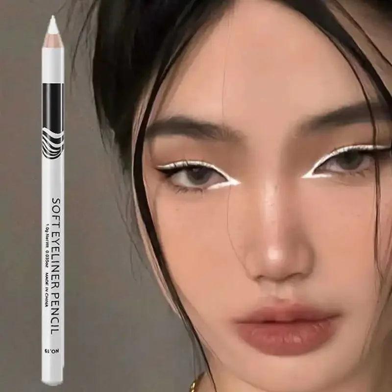 Bright White Eyeliner Pencil: Waterproof Eye Brightener for Fashionable Makeup