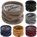 Winter Warm Knitted Ring Scarf For Women Men Thick Muffler