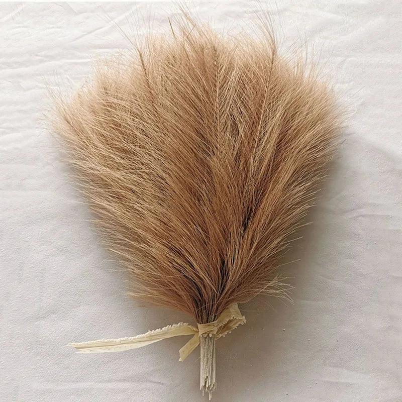 Fluffy Pampas Grass Artificial Flowers for Wedding and Home Decor  ourlum.com   