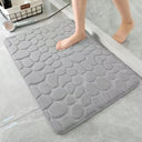 Embossed Pebble Bath Rug Non-Slip Memory Foam Mat 24x17