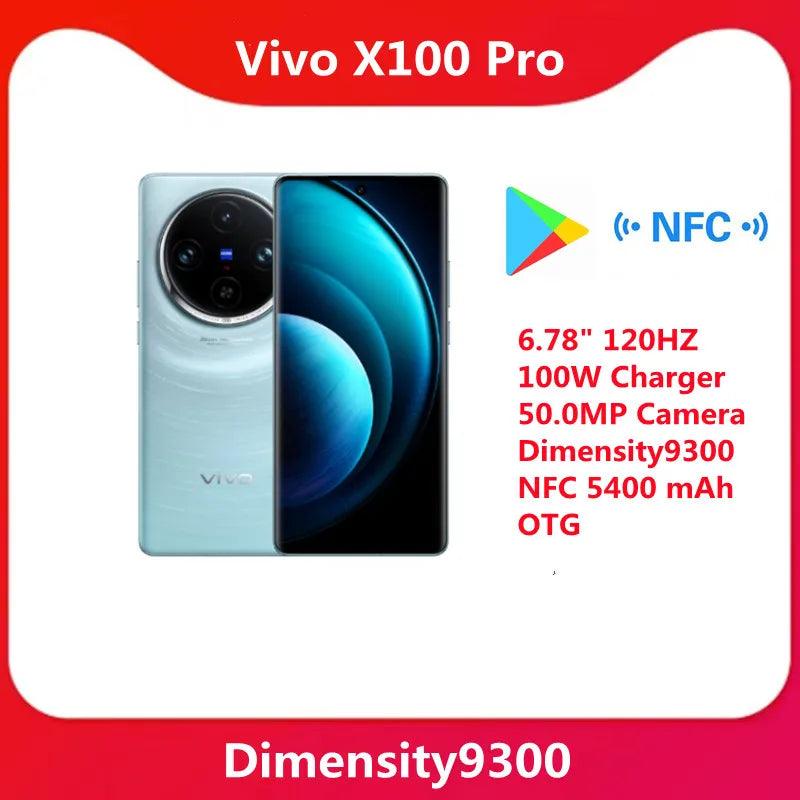 Original New Vivo X100 Pro 5G Mobile Phone 6.78" 120HZ 100W Charger 50.0MP Camera Dimensity9300 NFC 5400 mAh OTG  ourlum.com   