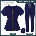 Women Scrubs Set Zipper Collar Beauty Clothes High Quality