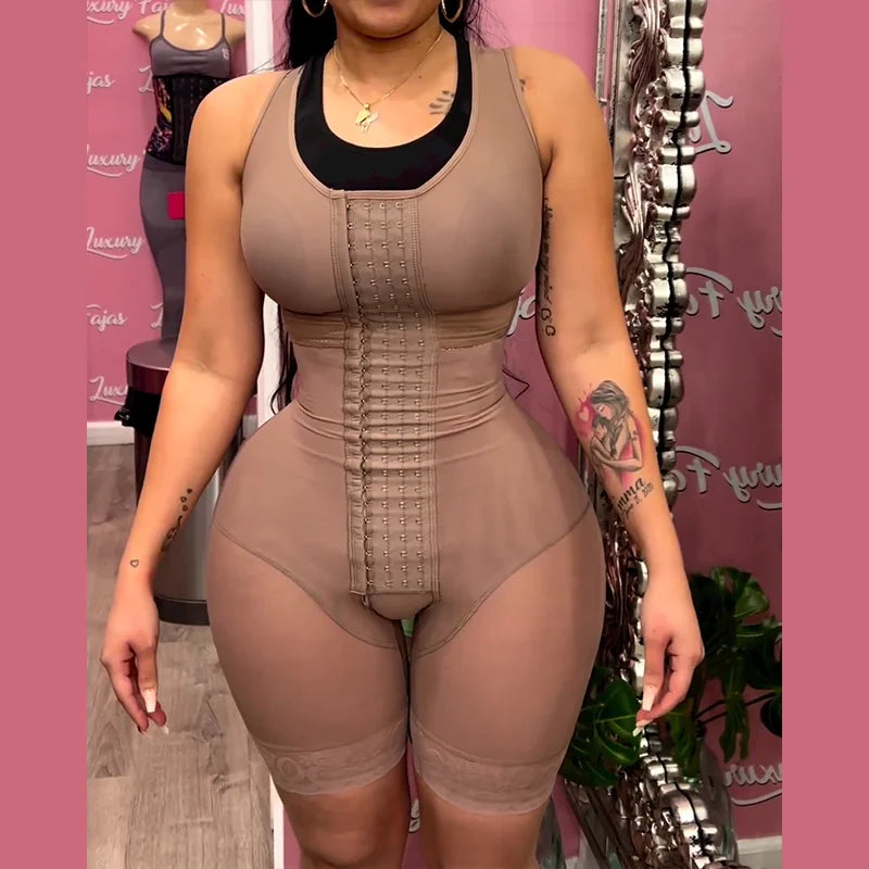 Colombian Body Shaper: High Compression Tummy Control & Butt Lifter Bodysuit