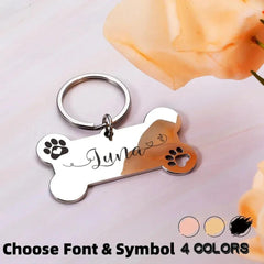 Stylish Engraved Stainless Steel Pet Tags for Dogs and Cats: Personalized Design for Safety and Style