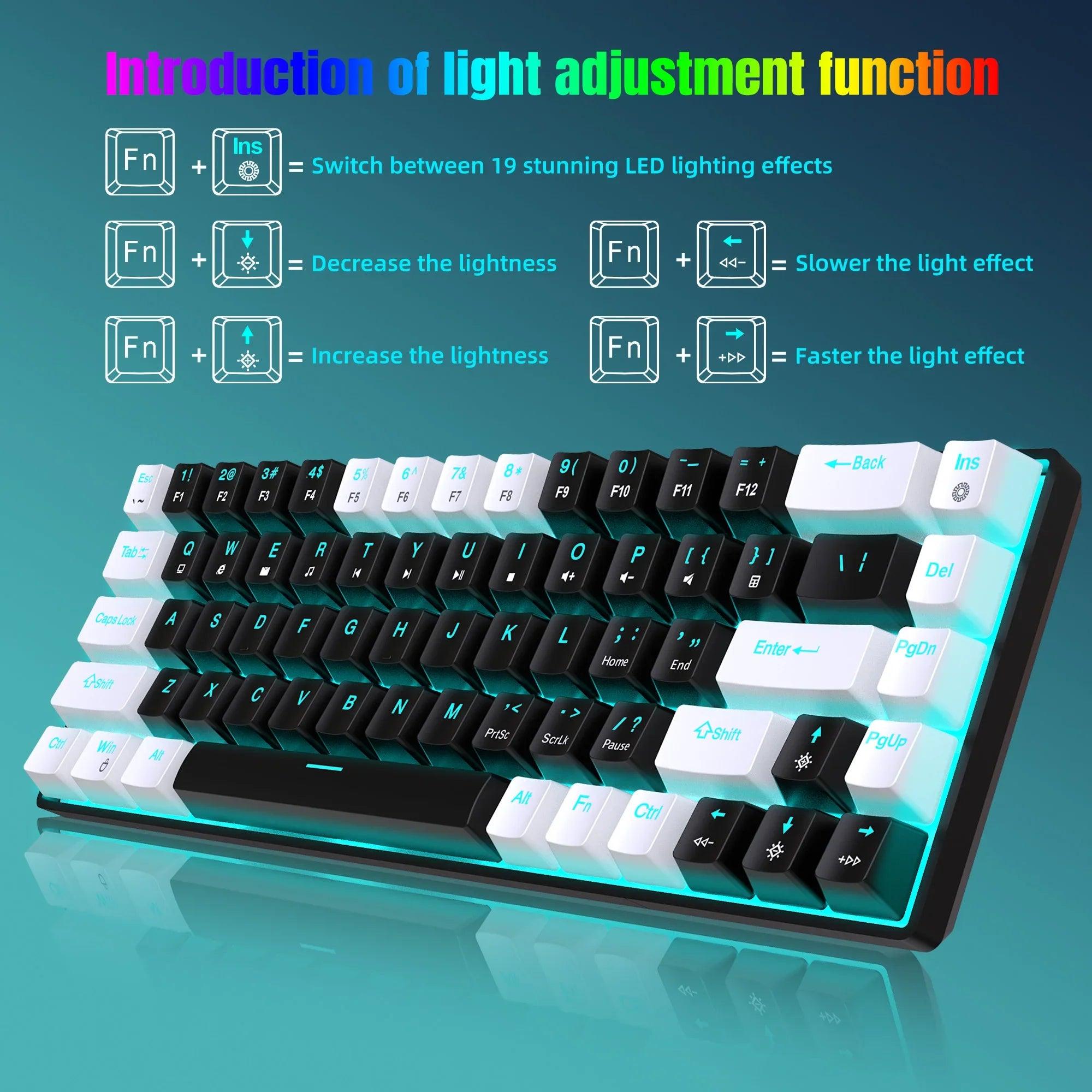 Mechanical Gaming Keyboard: Customizable RGB Lights, Blue Switches & Ergonomic Design  ourlum.com   