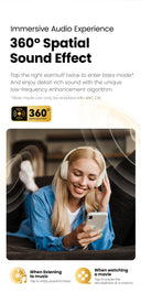 HAYLOU S30 Wireless Bluetooth 5.4 Headphones 80H Playtime