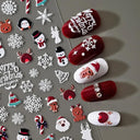 5D Christmas Nail Art Stickers for Creative Holiday Manicures