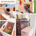 Wood Bird House Parrot Breeding Box: Natural Wood Resting Spot for Birds  ourlum.com   