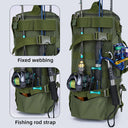 Multifunctional Fishing Backpack Tackle Bag with Rod Holders