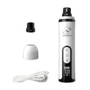 LED Electric Pet Nail Grinder for Dogs and Cats: USB Rechargeable Grooming Trimmer  ourlum.com WHITE  