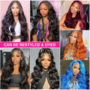 30-34 Inch Brazilian Remy Body Wave HD Lace Front Wig