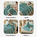 Winter Warm Blanket Skin-Friendly Striped Bedspread Throw