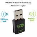 High-Speed Wireless USB WiFi Bluetooth Adapter Dual Band Connectivity