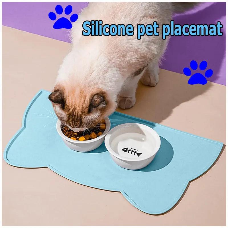 Silicone Pet Feeding Mat: Non-Stick Waterproof Puppy Tray Placemat  ourlum.com   