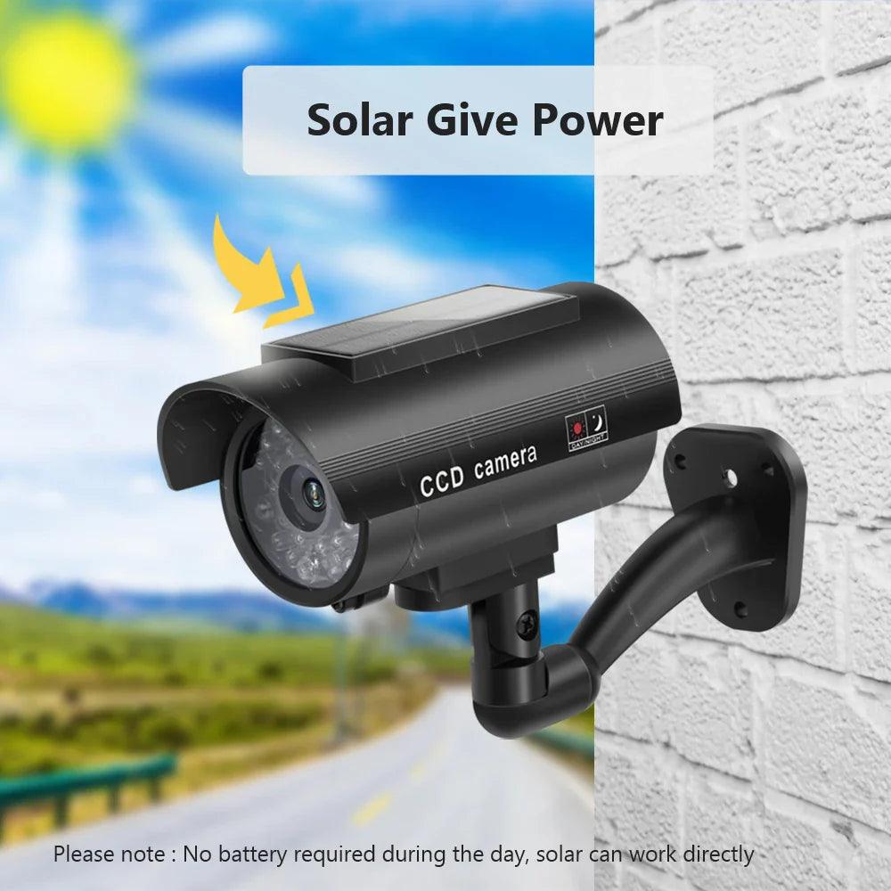 Solar Panel Dummy Camera: Affordable Home Security with Flashing LED  ourlum.com   