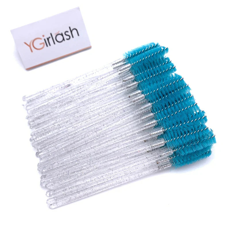 YGirlash Wholesale Good Quality Disposable 50 PCS/Pack Crystal Eyelash Makeup Brush Mascara Wands Lash Extension Tools  ourlum.com   