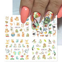 Winter Hedgehog Nail Art Stickers for Charming Nails