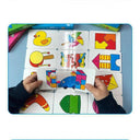 32Pcs Montessori Toddler Card Matching Game: Colorful Cognitive Puzzle Toys  ourlum.com Funny toys CHINA 