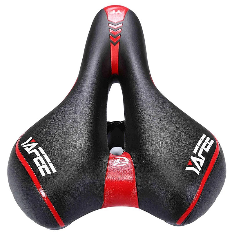 Comfortable Gel Memory Foam Bicycle Saddle for Long Rides - Breathable Cutout Design