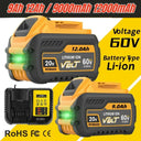 High-Capacity 60V Dewalt DCB200 Battery 12Ah 9.0Ah Power