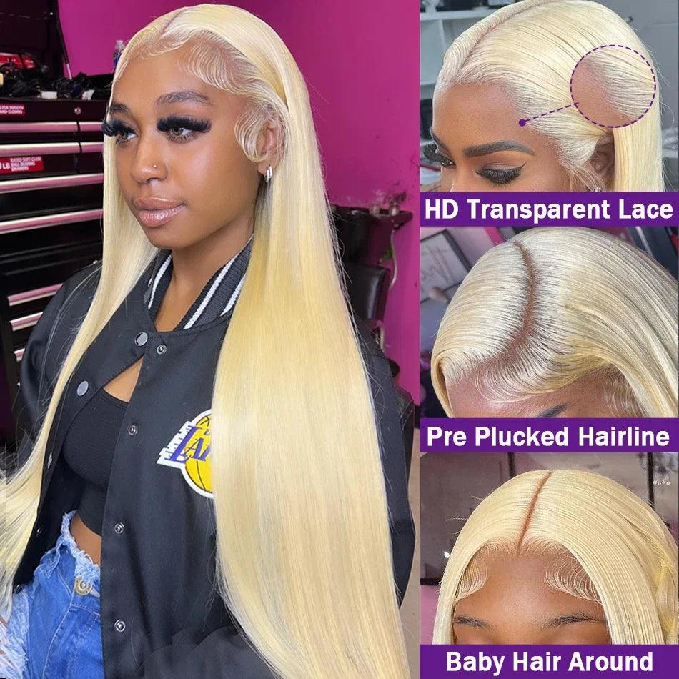 613 Blonde Lace Front Wig - 13x4 HD Human Hair Wig for Women, Affordable & Stylish