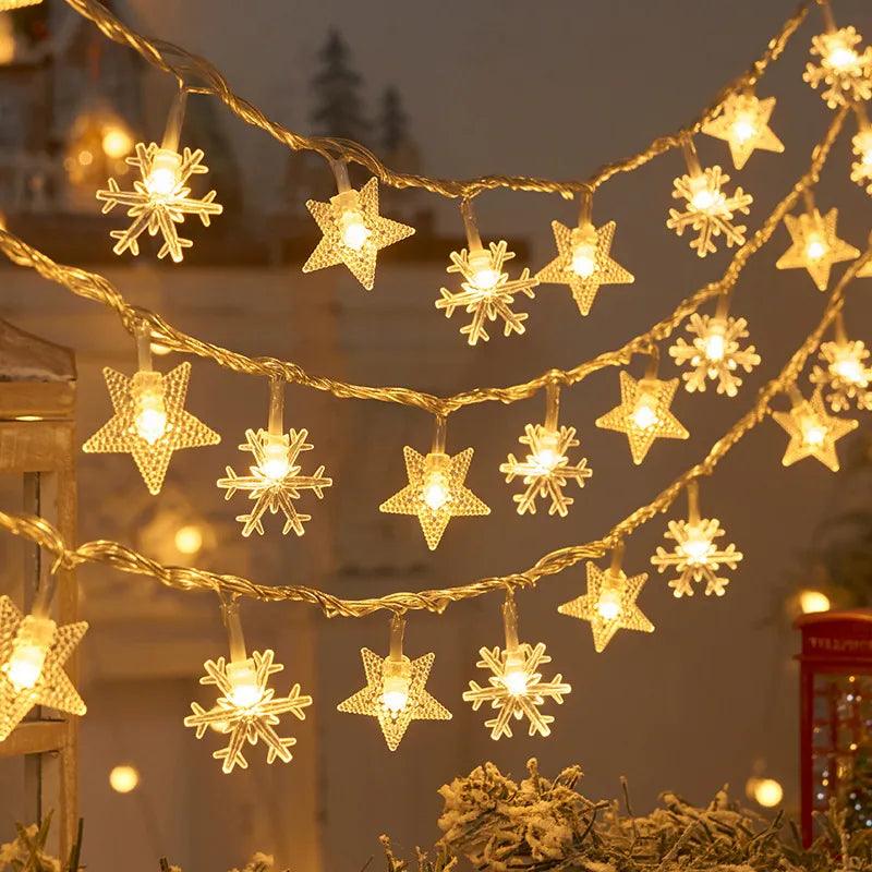 Snowflake String Lights: Illuminate Your Holidays with Magical Charm  ourlum.com   