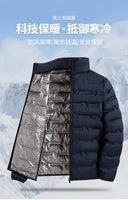 Graphene Self-Heating Down Jacket Men Windproof Pleated Warm