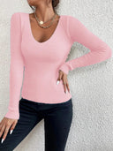 Cozy V Neck Pullover Sweater for Effortless Style Wear