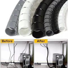 Spiral Wrap Cable Organizer: Tangle-Free Cord & Wire Management