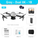  V88 Drone: Professional Dual-Camera Quadcopter for Stunning Aerial Footage  ourlum.com Grey Dual-8K-1B  