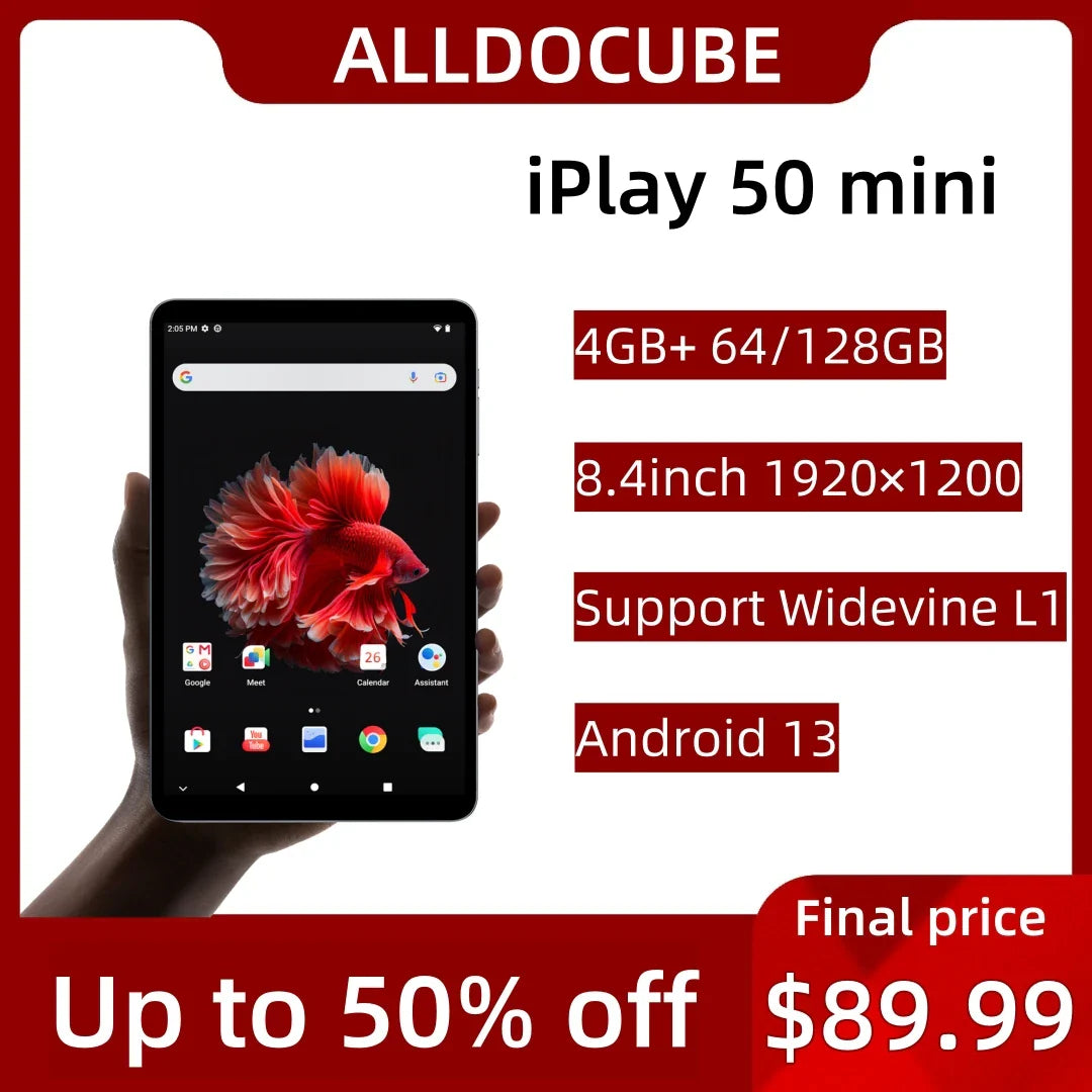 Alldocube iPlay 50 Mini 4GB RAM 64/128GB ROM Tablet 8.4inch Tiger T606 Android13 Widevine L1 4000mAh Dual SIM 4G LTE  ourlum.com   