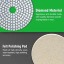 8pcs 5 inch 125mm Diamond Polishing Pads Kit Wet/Dry for Granite Stone Concrete Marble Polishing Use Grinding Discs Set M14  ourlum.com   