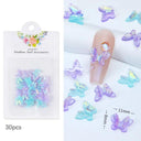 4.5g Acrylic Flower Nail Art Decoration Mixed Size White Rhinestones Silver Gem Manicure Tool Accessories For DIY Nail Design  ourlum.com 30Pc-SCHD03  