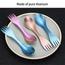 Ultralight Titanium Spork - 2 in 1 Spoon and Fork Travel