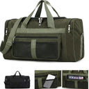 Women Men Nylon Travel Duffel Bag Large Capacity Holdall