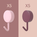 Adhesive Decorative Wall Hooks for Kitchen, Bathroom, Office: Versatile Indoor Hangings  ourlum.com Pink Coffee  