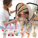 Baby Sensory Hanging Rattles Plush Animals Teether Toy for Babies  ourlum.com   