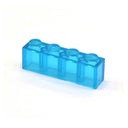 50PCS DIY Thick Building Blocks Bricks for Creative Educational Play  ourlum.com Transparent Blue  