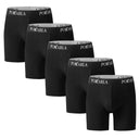 POKARLA 5pcs Men’s Cotton Boxer Shorts Open Fly U Pouch