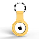 Apple Airtags Liquid Silicone Protective Shell with Keychain - Stylish Tracker Cover  ourlum.com yellow  