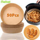 50-Pack Air Fryer Disposable Non-Stick Baking Parchment Papers  ourlum.com   