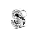 Hot Sale Silver Plated Color Letter Charm Beads for Women