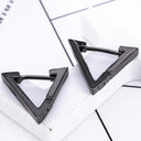 Punk Stainless Steel Stud Earrings Edgy Vintage Hip-Hop Jewelry