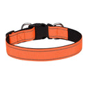 Reflective Neoprene Padded Dog Collar: Stylish Safety for Medium to Large Pets  ourlum.com Orange S 