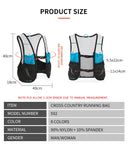 Ultra-Lightweight Hydration Vest Backpack for Running Biking and Hiking 2.5L Capacity by INOXTO