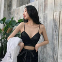 Bandeau Tube Top with Chest Pad Black and White Comfort