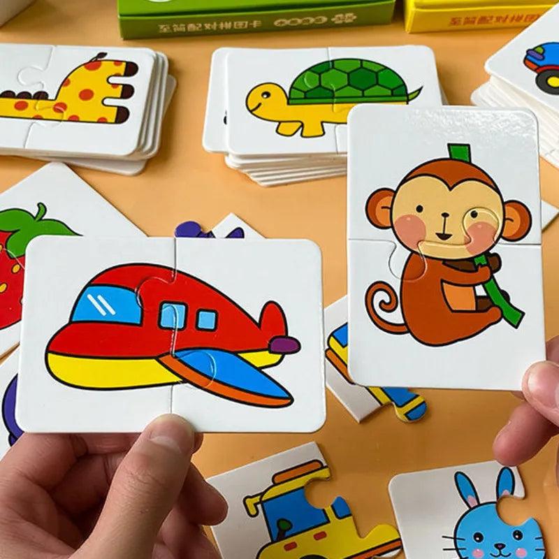 Montessori Animal Puzzle Cards: Cognitive Development & Matching Game  ourlum.com   