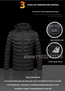 21 Areas Heated Jacket Mens Waterproof Heating Coat Tactical