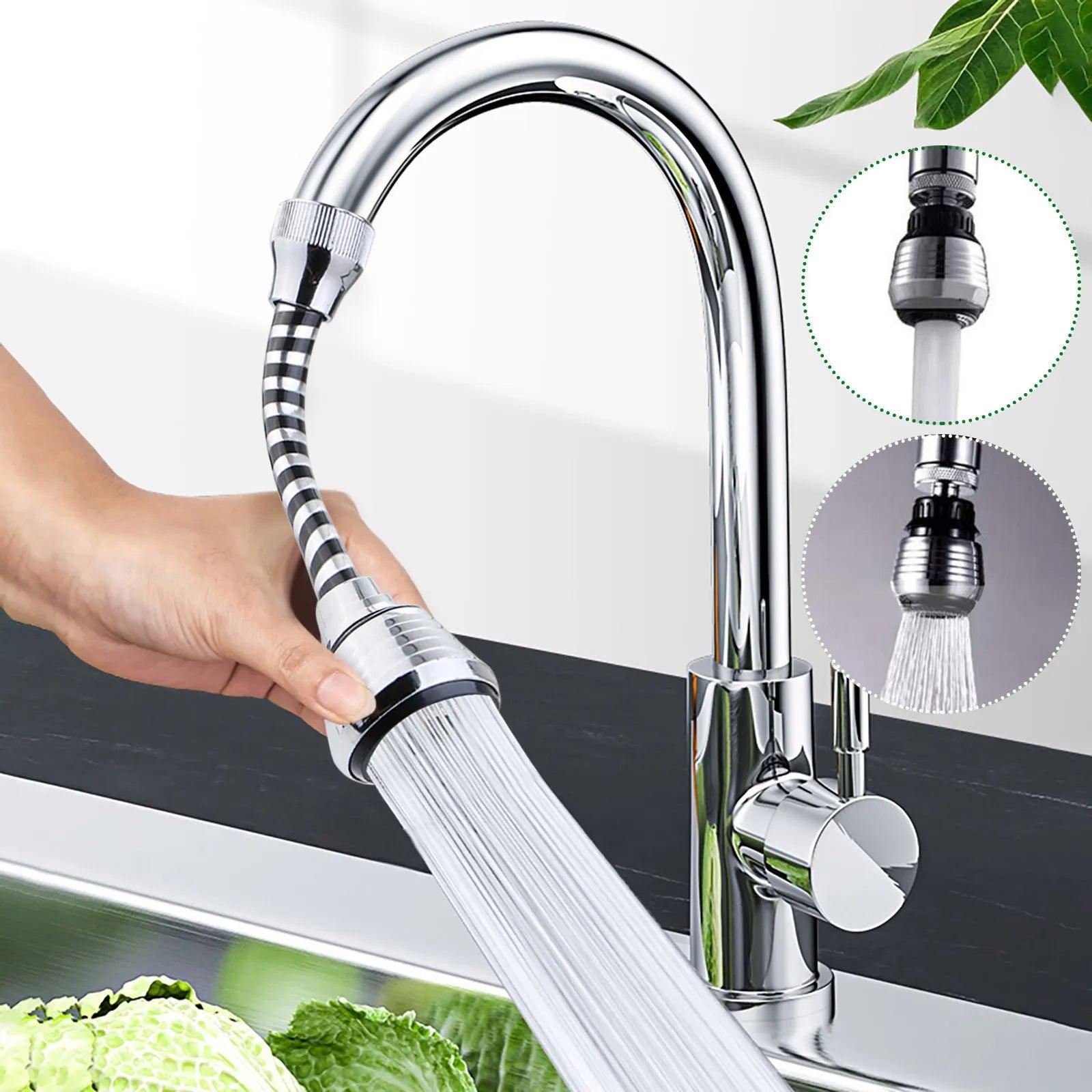 360 Degree Faucet Extension Tube Water Saving Nozzle Filter - Kitchen & Bathroom Sink  ourlum.com   